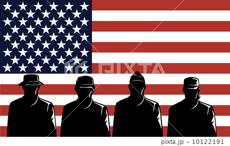 American Soldiers Stars and Stripes Flag 10122191