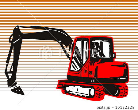 Mechanical Digger Excavator Retro Mechanical Digger Excavator Retro 10122228