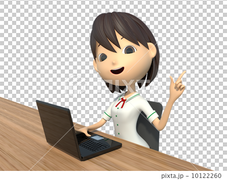 ノートパソコンを使う女子学生 10122260