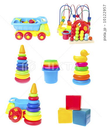 Children's Toys Set Isolated on White Background 10122957
