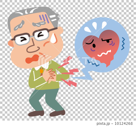 Heart disease attack elderly illustration 10124268