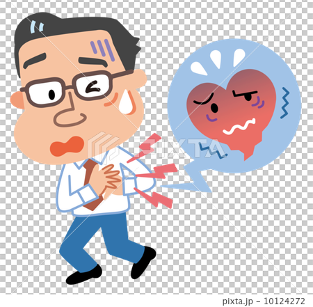 Illustration of cardiac stroke office worker 10124272