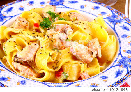 Salmon fish and taglatell Salmon fish and taglatell 10124843