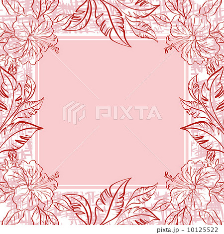Background, frame of flowers and leaves Background, frame of flowers and leaves 10125522
