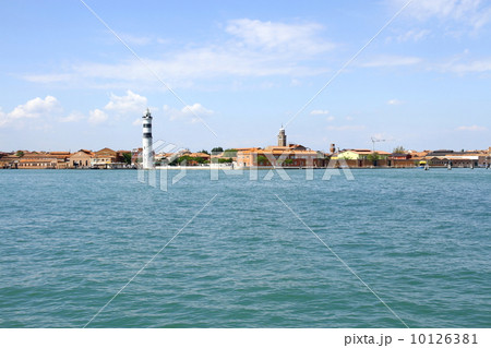 Murano island with lighthouse, view from sea Murano island with lighthouse, view from sea 10126381