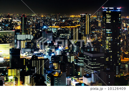 都会の夜景　大阪の夜景 10126409