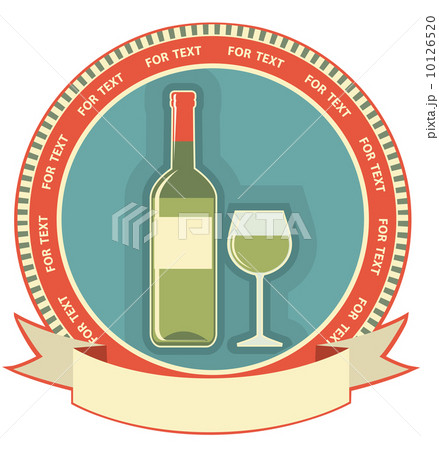 White wine bottle label.Vector symbol background White wine bottle label.Vector symbol background 10126520