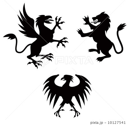Griffin Lion Silhouetteのイラスト素材