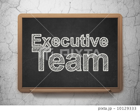 Business concept: Executive Team on chalkboard background 10129333