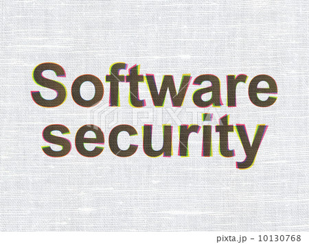 Privacy concept: Software Security on fabric texture background 10130768