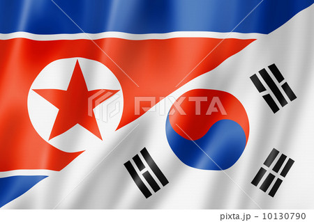 North Korea and South Korea flag North Korea and South Korea flag 10130790