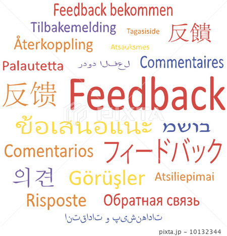 Feedback in different languages. Feedback in different languages. 10132344