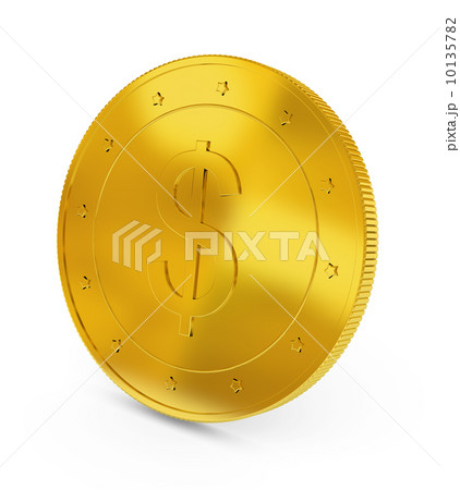 Gold coin. Raster illustration isolated Gold coin. Raster illustration isolated 10135782
