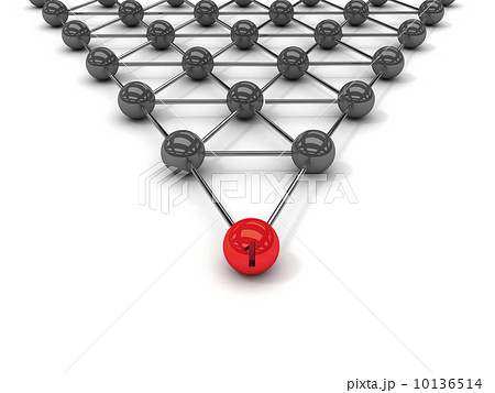 Metaphor of communication. Red leader in front. Concept 3D illustration. Metaphor of communication. Red leader in front. Concept 3D illustration. 10136514