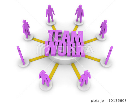 Teamwork. Working towards a common target.  Concept 3D illustration. 10136603