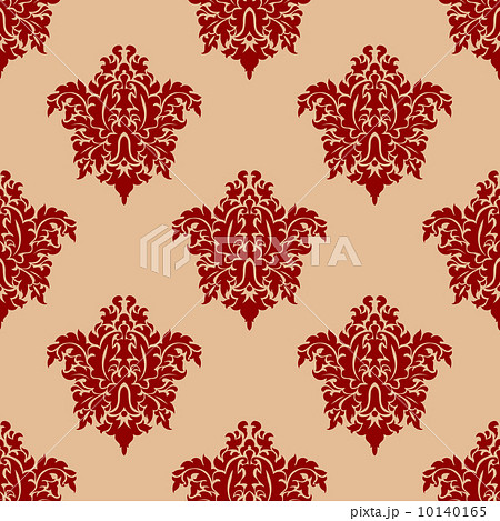 Ornate maroon damask style seamless pattern Ornate maroon damask style seamless pattern 10140165