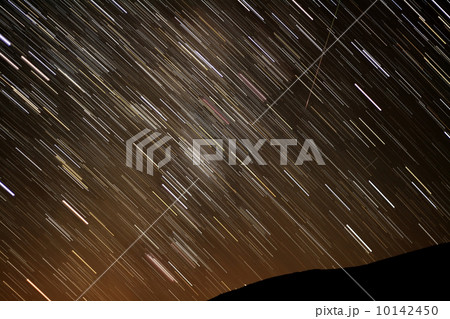 星の軌跡　15　流星群　天文写真 10142450
