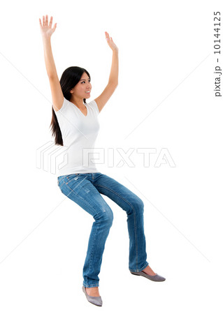 Excited young Asian girl 10144125