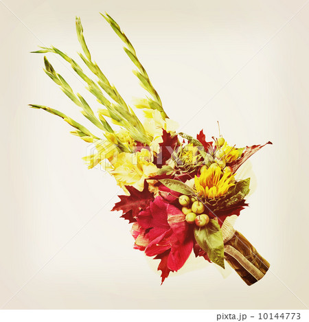 Bouquet from flowers with retro filter effect. 10144773