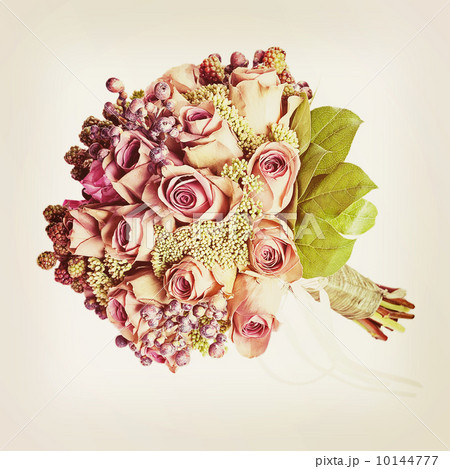 Bouquet from flowers with retro filter effect. 10144777