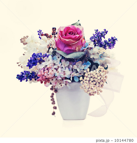 Bouquet from flowers with retro filter effect. 10144780