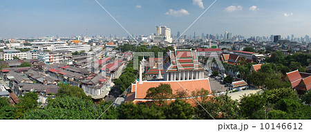 View of Bangkok and part of Wat Saket from Golden Mount 10146612