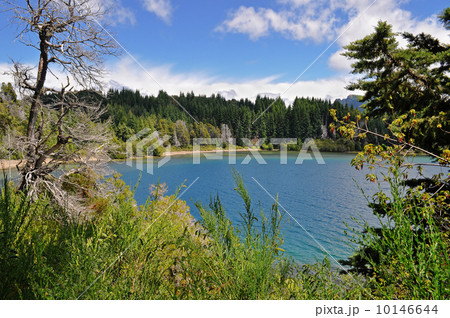 View from Victoria Island on Lake Nahuel Huapi. San Carlos de Ba 10146644