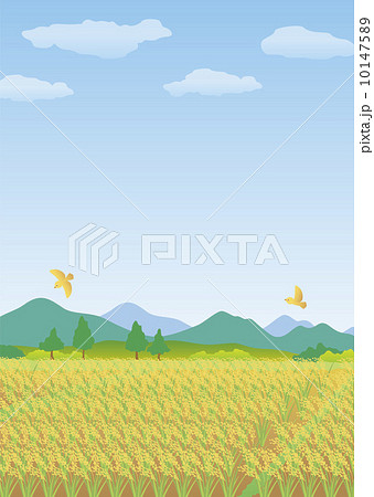 風景4田んぼ Dのイラスト素材 風景4田んぼ Dのイラスト素材