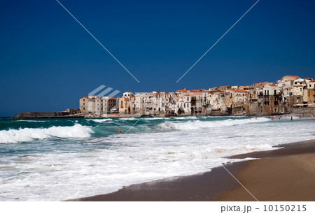 Sicily Cefalu view from the beach 10150215