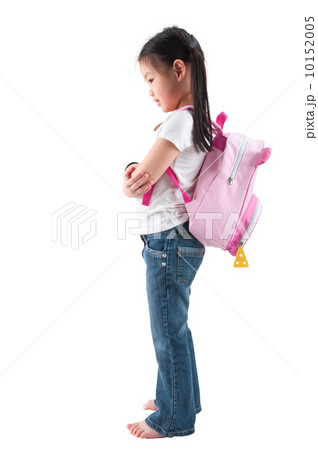 Full body side profile view Asian child Full body side profile view Asian child 10152005
