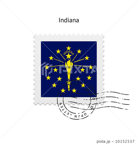 State of Indiana flag postage stamp. 10152537