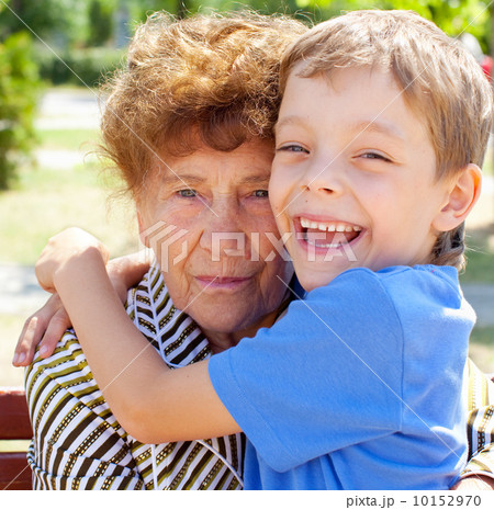 Grandmother with grandchild Grandmother with grandchild 10152970
