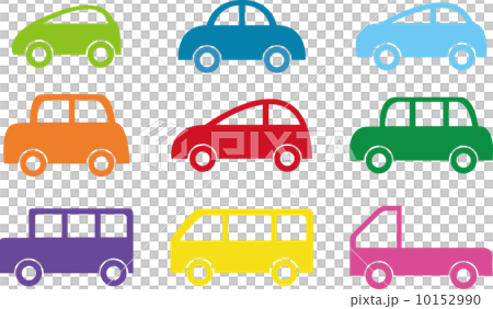 車のシルエットのイラスト素材