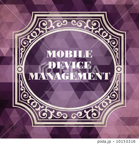 Mobile Device Management Concept. Vintage design. 10153316