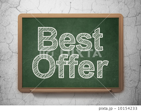 Finance concept: Best Offer on chalkboard background 10154233