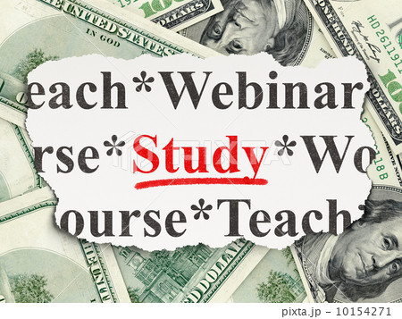Education concept: Study on Money background 10154271