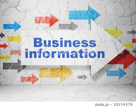 Finance concept: arrow with Business Information on grunge wall background 10154378