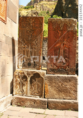 Cross-stones at Geghard monastery 10154442