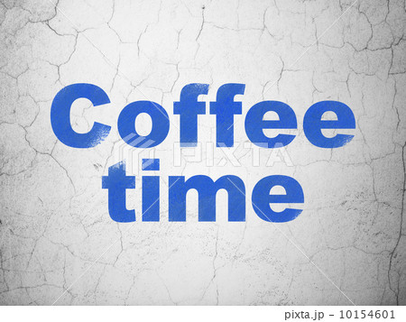 Time concept: Coffee Time on wall background Time concept: Coffee Time on wall background 10154601