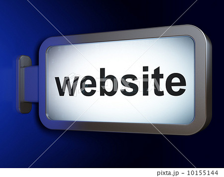 Web development concept: Website on billboard background 10155144