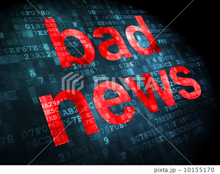 News concept: Bad News on digital background 10155170