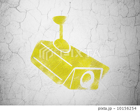 Protection concept: Cctv Camera on wall background 10156254