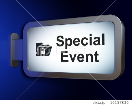 Finance concept: Special Event and Folder Lock on billboard Finance concept: Special Event and Folder Lock on billboard 10157336