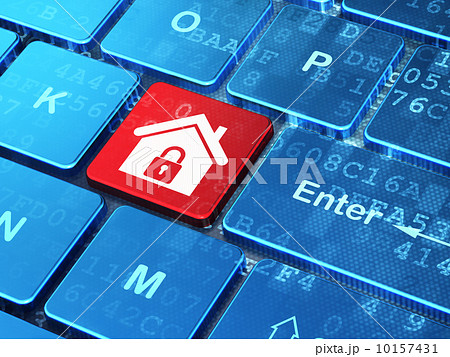 Business concept: Home on computer keyboard background Business concept: Home on computer keyboard background 10157431