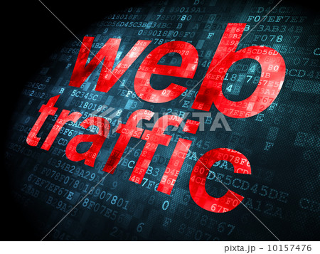 SEO web design concept: Web Traffic on digital background 10157476