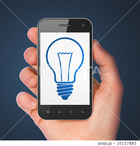 Business concept: Light Bulb on smartphone 10157885