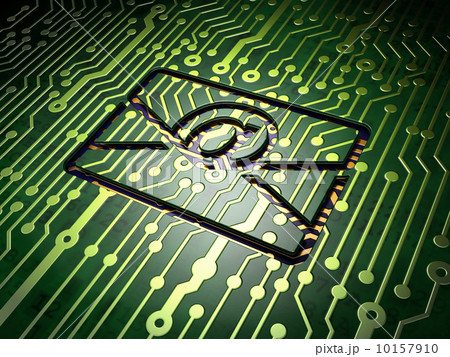 Finance concept: Email on circuit board background 10157910
