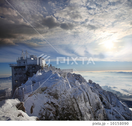 Amazing view of High winter Mountains against blue sky Amazing view of High winter Mountains against blue sky 10158090