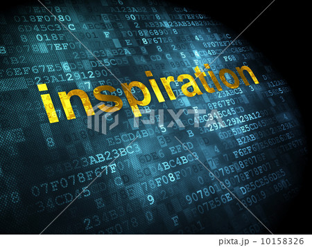 Advertising concept: Inspiration on digital background Advertising concept: Inspiration on digital background 10158326