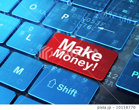 Finance concept: Make Money! on computer keyboard background Finance concept: Make Money! on computer keyboard background 10158770